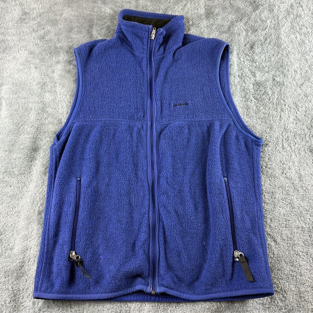 Vintage Patagonia Synchilla Vest Mens Medium Fleece Full Zip USA Outdoor 90s
